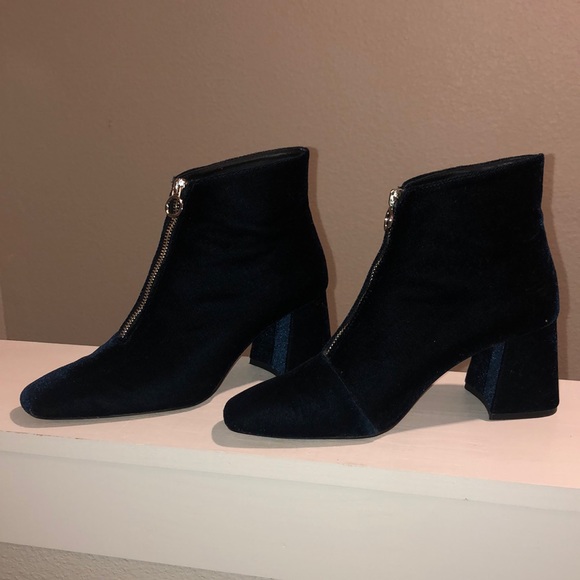 Chunky High Heel Ankle Boots with Zip. - Picture 5 of 8